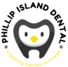 Phillip Island Dental logo featuring penguin